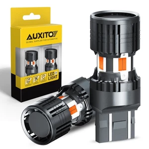 AUXITO 7443 7440 Amber LED Front Turn Signal Light Bulb No Hyper Flash Yellow - Picture 1 of 8