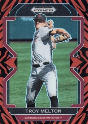 Troy Melton /99 2022 Panini Prizm Draft Picks Tiger Stripes Color Match #PDP117 - Image 1 of 2