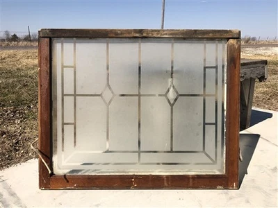 Vidro transparente fosco gravado janela de igreja vintage, vidro de arte arquitetônica, F, - Imagem 1 de 4