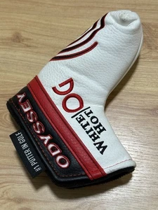 ODYSSEY WHITE HOT OG LEATHER LINED PUTTER CLUB HEAD COVER W/ MAGNETIC CLOSURE - Picture 1 of 3