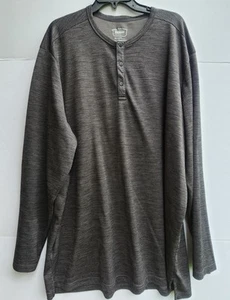 Foundry Supply Pullover Mens 3XLT Waffle Knit Henley Shirt Long Sleeve Casual - Picture 1 of 4