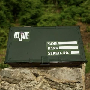Vtg 1990 GI JOE Foot Locker Green Carrying Case Hasbro w Lots of Accessories2091 - Picture 1 of 9