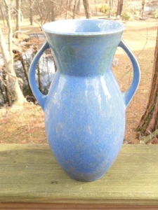 Antike ROSEVILLE Blue Windsor Keramikvase mit doppeltem Griff 10,5 Zoll - Bild 1 von 6