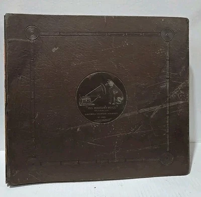 Vintage Victor Record Storage Album Holder Book 10 Sleeves With 10 Records - Image 1 of 4