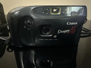 TESTED Canon Snappy AF 35mm 1:4.5 Point & Shoot Film Camera Flash w/ Strap - Picture 1 of 5