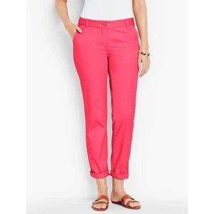 Talbots Pants Women 16 Pink The Weekend Chino Trousers High Rise Relaxed Casual - Picture 1 of 8