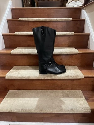 Botas de cuero Matisse con suela superior hechas por el hombre negras con hebilla alta para mujer talla 9,5 W nuevas sin etiquetas Foto 1 de 4