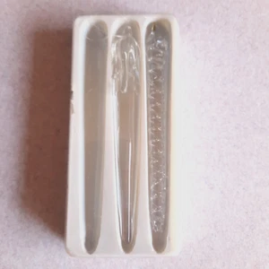 2 Vintage Silvestri Klarglas Eiszapfen Spirale Ornamente 6" - Bild 1 von 12