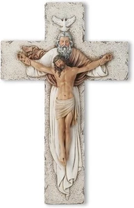 BC Catholic Holy Trinity Crucifix Wall Cross, Jesus Christ Inspirational... - Picture 1 of 8
