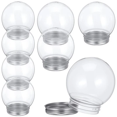  8 Pcs Weihnachtsdekorationskugel Ersatzglas Für Die Schneekugel Leer - Bild 1 von 4