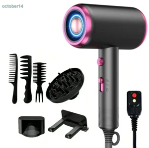 Professional Ionic Hair Dryer, Powerful 1800W Fast Drying Low Noise Blow Dryer w - Picture 1 of 6