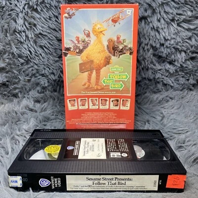 Sesame Street Follow That Bird VHS Tape 1985 Jim Henson Big Bird Classic Movie - Image 1 of 4