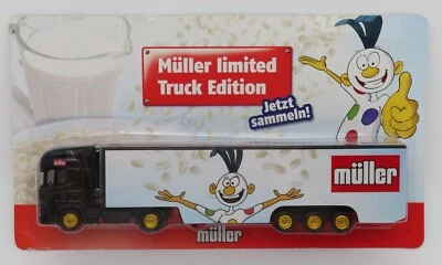 Grell Ho 1/87 Camion Rimorchio Scania 124L 420 Müller Edizione Limitata Box - Immagine 1 di 4