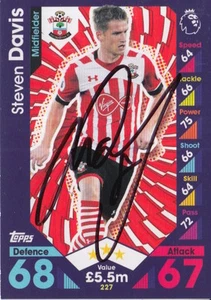 STEVEN DAVIS HAND SIGNED SOUTHAMPTON MATCH ATTAX CARD 16/17. - Picture 1 of 1