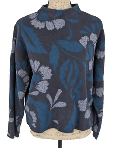 Ann Taylor Pullover S schwarz türkis WEISS kräftiges Design Oversized kastig cropped Büro - Bild 1 von 11