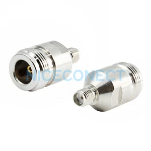 2x SMA hembra a hembra tipo N conector recto RF adaptador conector coaxial níquel - Imagen 1 de 5