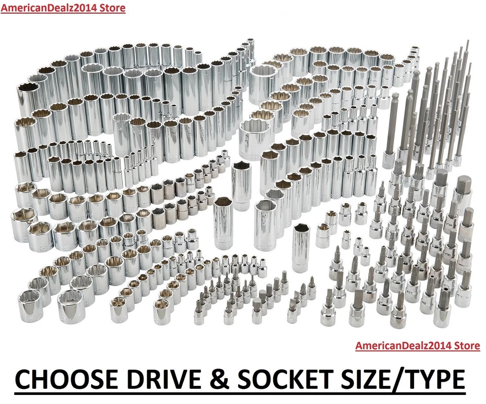 Unidad métrica Craftsman de 1/4" o 3/8" elige tamaño y enchufe de 6 puntos poco profundo/profundo Foto 1 de 1