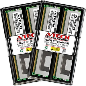 256GB 4x 64GB PC3L-10600L LRDIMM Supermicro X9DRE-LN4F X9DRE-TF+ Memory RAM - Picture 1 of 5