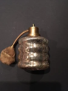 DeVilbiss Perfume Bottle Atomizer Art Deco Gold - Picture 1 of 6