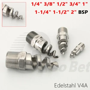 Edelstahl Spirale Taper Kegel Nebeldüse Sprühdüse Sprinkler Kopf 1/4" bis 2" V4A - Picture 1 of 11