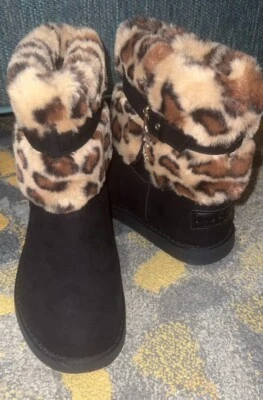 Juicy Couture Fur Boots Leopard Women’s Size 8 New y2k - Image 1 of 4