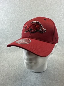 Arkansas Razorbacks Zephyr Dark Red Fabled Smash Structured Stretch Hat Cap (L) - Picture 1 of 10