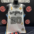 Manu Ginobili Autographed San Antonio Spurs Mitchell & Ness Jersey Signed BAS