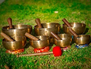 BEST 7 singing bowls set for 7 chakra meditation, sound healing and yoga - Picture 1 of 8