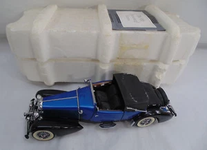 Franklin Mint 1933 Duesenberg J Victoria Blue 1/24 Scale Diecast Car - Picture 1 of 5