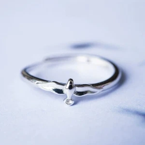 Peace Seagull 925 Sterling Silver Ring Open Finger Rings Adjustable Jewelry Gift - Picture 1 of 9