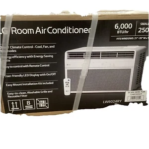 115v White Cooling Window Air Conditioner Cooling 250 sq. ft. 6000 BTU Remote - Picture 1 of 1