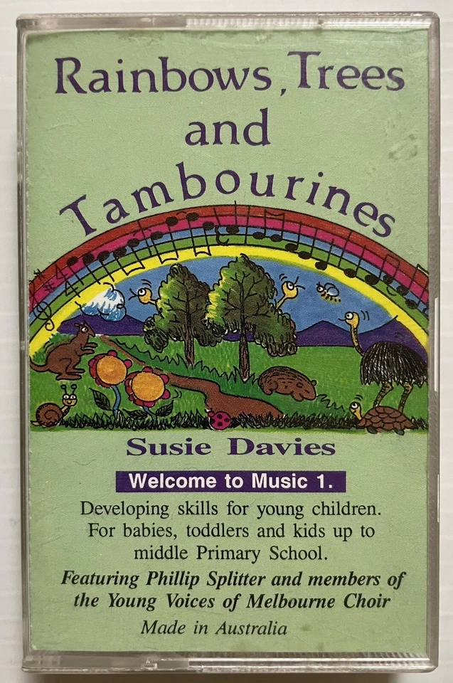 Susie Davies Arco Iris Árboles y Panderetas Música Cassette Cinta Dos-Up 1991 Foto 1 de 4