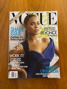 Vogue Magazine 2009 April Beyonce Shape Issue Weight Obsession Perfect Body Vtg - Foto 1 di 14