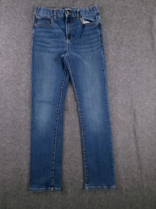 Old Navy Jean Youth 16 Blue Regular Skinny Causal Dark Wash Wiskered Faded - Picture 1 of 14