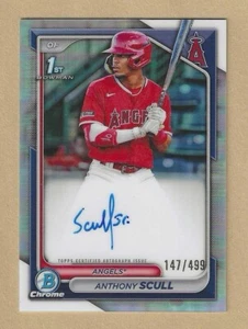 2024 Bowman Chrome ANTHONY SCULL Refractor AUTO #CPA-AS Angels 147/499 RC - Picture 1 of 2