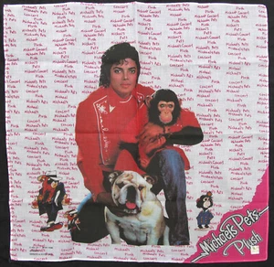 Michael Jackson Bandana Foulard Pets Pet Scarf Towel JAPAN OFFICIAL 1987 - Imagen 1 de 3