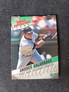 1995 Kraft Singles Superstars Andres Galarraga Colorado Rockies #21