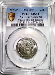 2020 P PCGS MS64 Amerikanisch-Samoa NP Quartal - neuwertig - Einäugige Blindschläger  - Bild 1 von 5