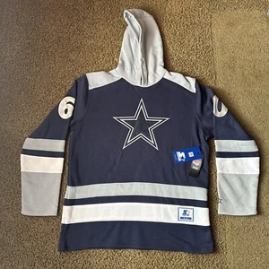Camiseta deportiva de hockey Starter Dallas Cowboys sudadera con capucha azul mezcla de algodón para hombre L Est 60 - Imagen 1 de 6