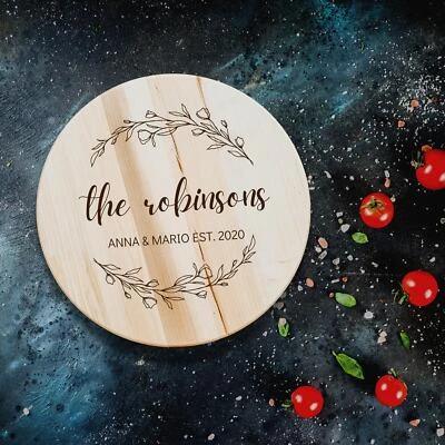 Custom Engraved Solid Wood Lazy Susan Tray - Image 1 of 4