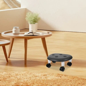 Multifunctional Mini Shoe Stool Child Office Rolling Footstool Low with Wheels - Picture 1 of 12