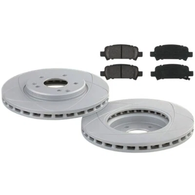 Rotores y pastillas de freno de disco ranurados traseros, se adapta a Subaru Baja, Legacy, Outback; 290 mm Foto 1 de 4