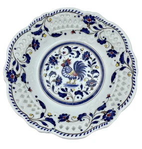 Firenze Keito Fine China Reticulated Bowl Rooster Floral Small 5.5" Japan - Picture 1 of 3