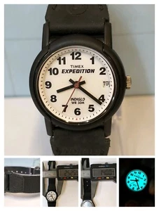 TIMEX EXPEDITION INDIGLO CUARZO ESFERA BLANCA MF02-78 MUJER COMPLETO FUNCIONANDO TODO ORG. - Imagen 1 de 24