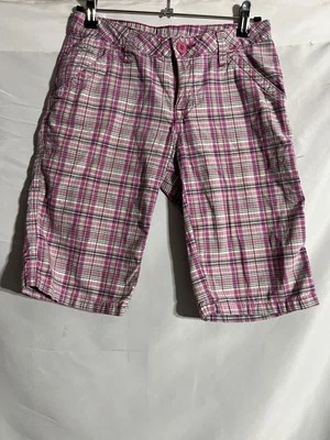 Le Tigre Women Juniors 3 Shorts Sachet Plaid Tartan Golf Preppy Pockets Low Rise - Image 1 of 4