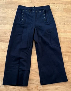 VIETNAM ERA U.S. NAVY SAILOR 13 BUTTON WOOL TROUSERS CRACKER JACK PANTS (35 REG) - Picture 1 of 11