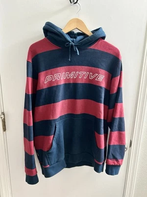 Primitive Skateboarding Men's Red & Blue Striped Hoodie Size Medium - Image 1 of 4