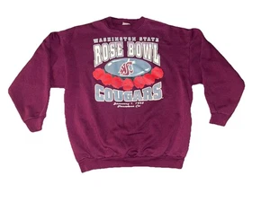 Vtg 90s WSC Washington State Cougars Rose Bowl Crewneck Sweatshirt XL 1998 - Picture 1 of 6