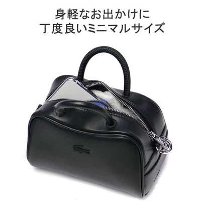 [Lacoste] Lola Leather Small Shoulder Bag (Blue or Red or Black) - Japan - Image 1 of 4