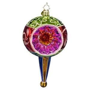 Christopher Radko Ball With Drop Holiday Ornament Christmas Crescendo 1011394 - Picture 1 of 6